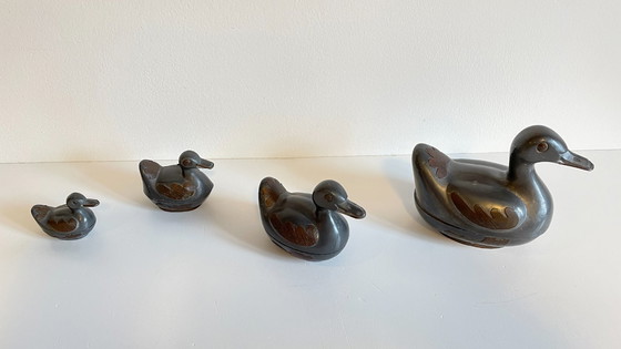 Image 1 of BOITES Famille CANARDS Vintage