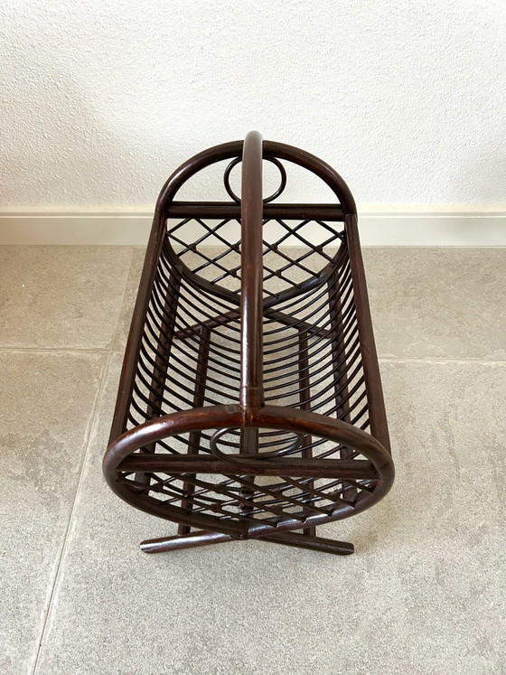Portariviste vintage in rattan – Librerie (photo 5 of 5)
