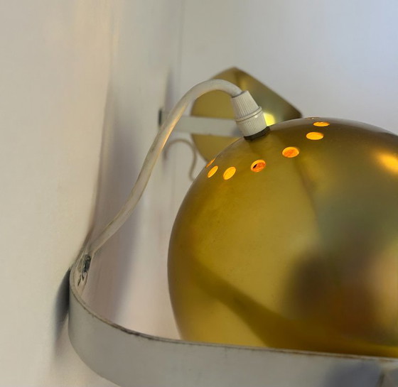 Image 1 of Coppia di applique da parete in ottone vintage di Parscot, Francia, 1970