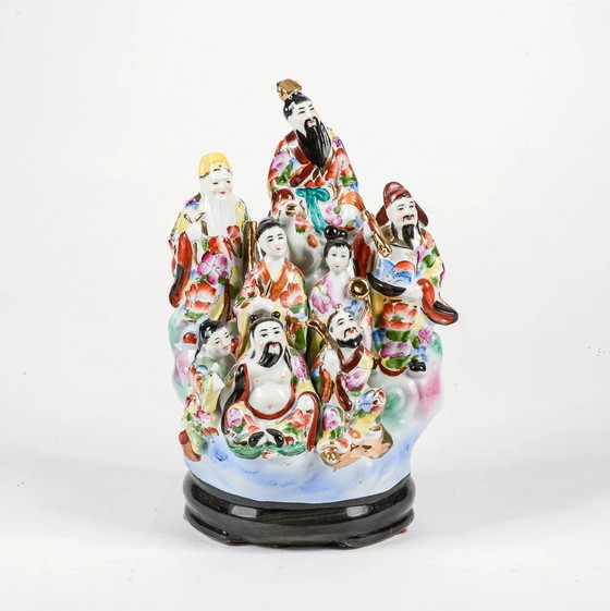 Mid-20th Century Oriental Chinese Porcelain Ceramic Figurine Sculpture (photo 7 of 8)