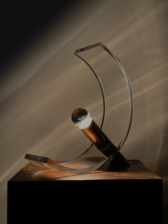 Image 1 of Lampe de table en plexiglas de François Arnal pour Atelier A