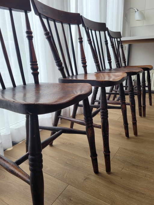 Set of four Winsor chairs
