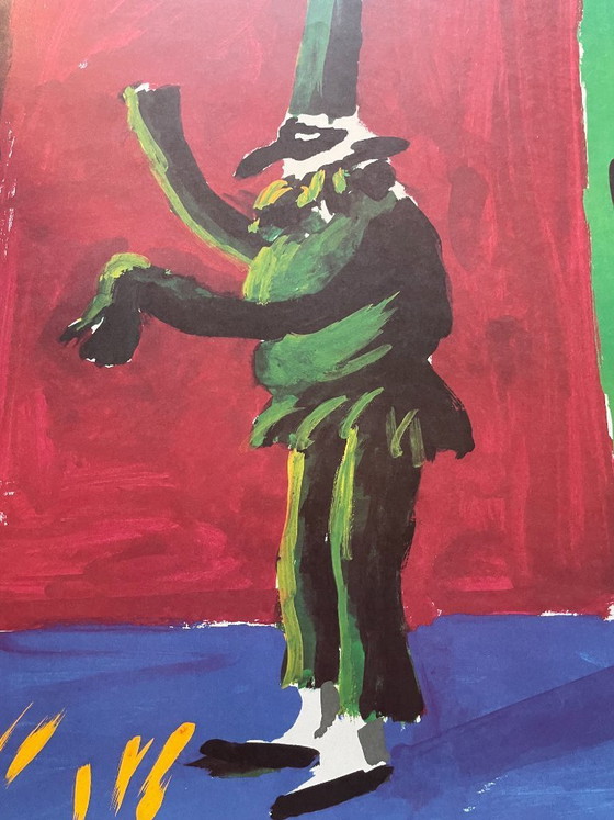 Image 1 of David Hockney (1937–2026), Festival junger Dramatiker, Copyright David Hockney 1980 Petersburg Press, Gedruckt in England