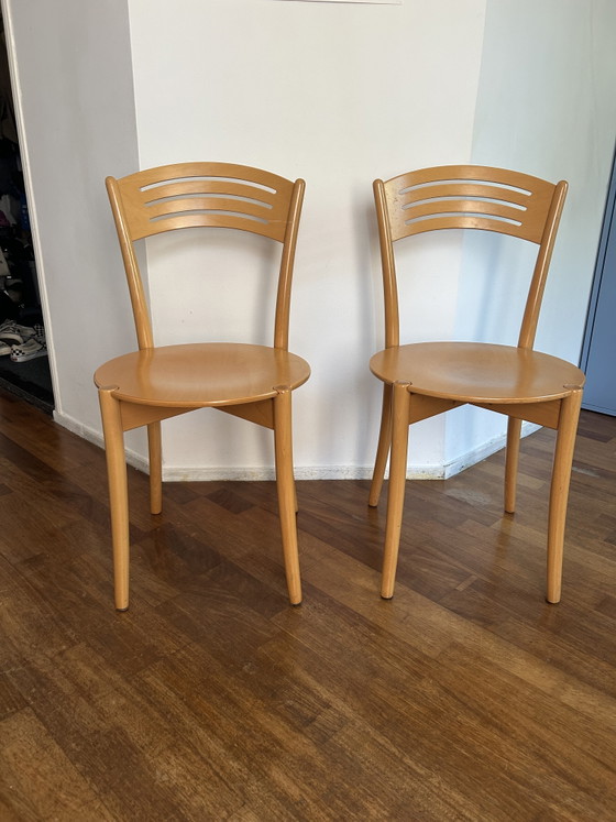 Image 1 of Set van 2 vintage italiaanse bistro stoelen
