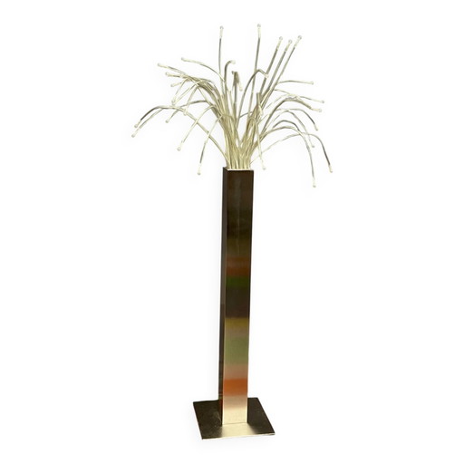 Lampe vintage. Métal chromé. – vloerlampen, Metal, Chrome