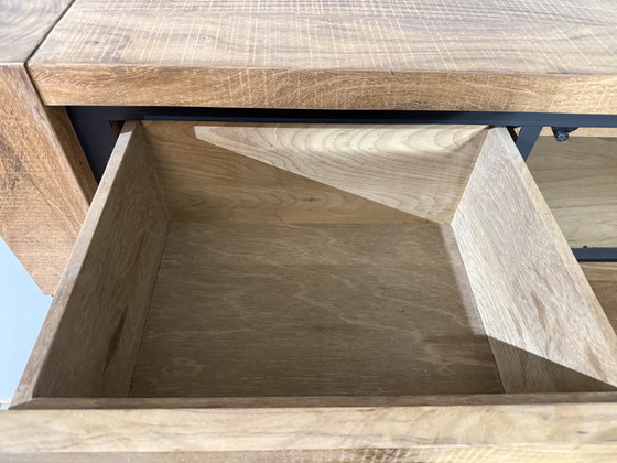 Image 1 of Mobile TV in legno di mango restaurato – design industriale –