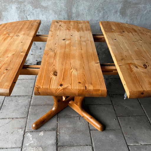 Tavolo da pranzo vintage rotondo, pino – Daumiller, Dyrlund