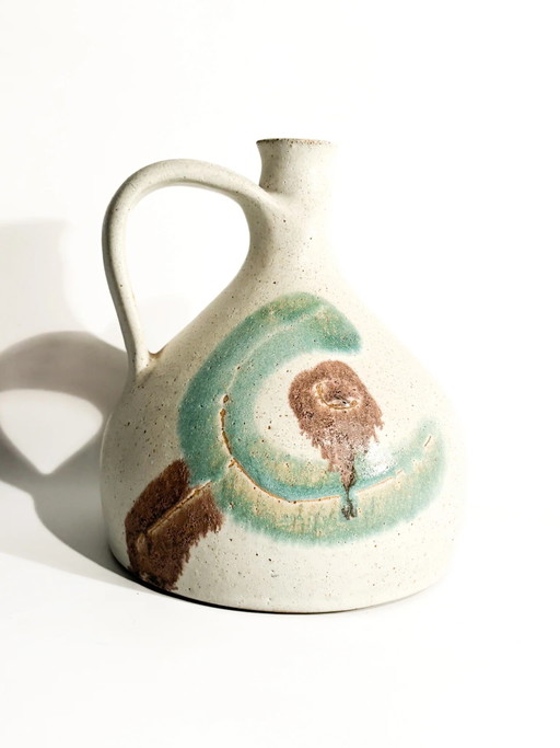 Bruno Gambone, bemalter Keramikkrug/Vase aus den 1970er Jahren – decoratieve objecten, Ceramic (photo 2 of 14)
