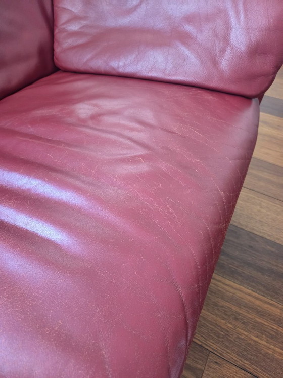 Original Leolux Bora design sofa (Axel Enthoven), Vintage Leather, 2 seaters, Red (photo 3 of 6)
