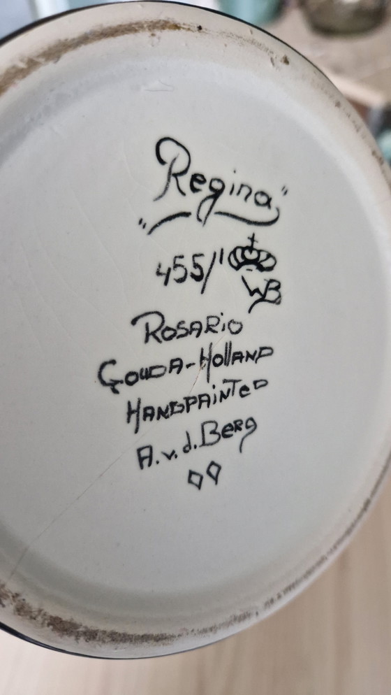 Image 1 of Vaso con coperchio Gouds Plateel Regina