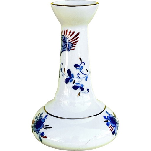 Vintage cobalt porcelain candle holder for Wallendorfer Porzellan, Germany 1970
