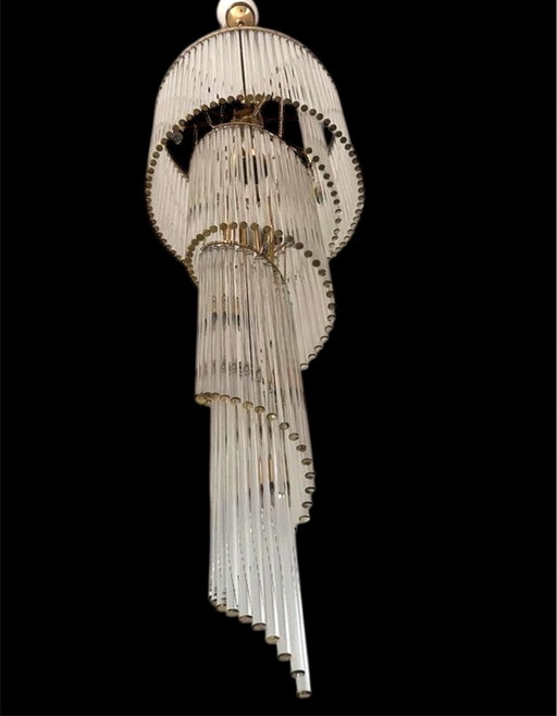 Spektakulärer spiralförmiger Kronleuchter von Palme – Deutschland, ca. 1970er Jahre