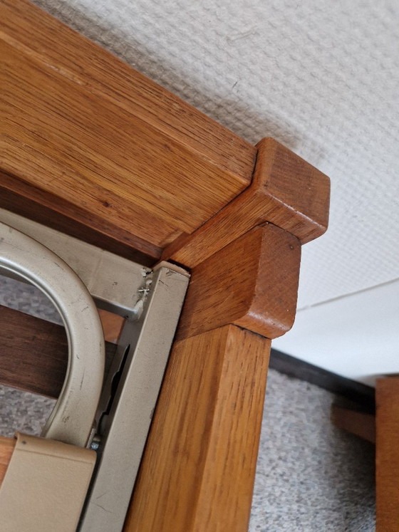 Vintage Oak Bed Frame (Single beds) – Craftsmanship 1958 – Geen, meubelmaker, Wood (photo 4 of 5)