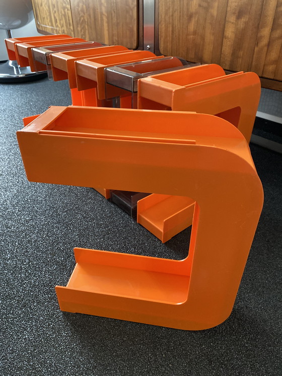 Image 1 of 8 Stück Space Age Design Teller Tabletts