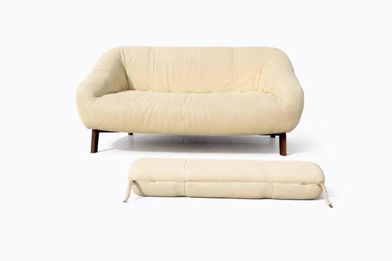 Image 1 of Moveis Corazza Leder Sofa 2 Sitzer ähnlich wie Percival Lafer