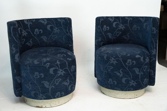 Image 1 of Pair of Art Deco-Style Occasional Armchairs, Italy, 1960s