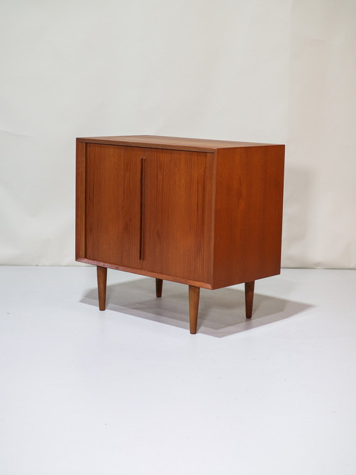 Cabinet With Tambour Doors Ølholm Danish Vintage Teak