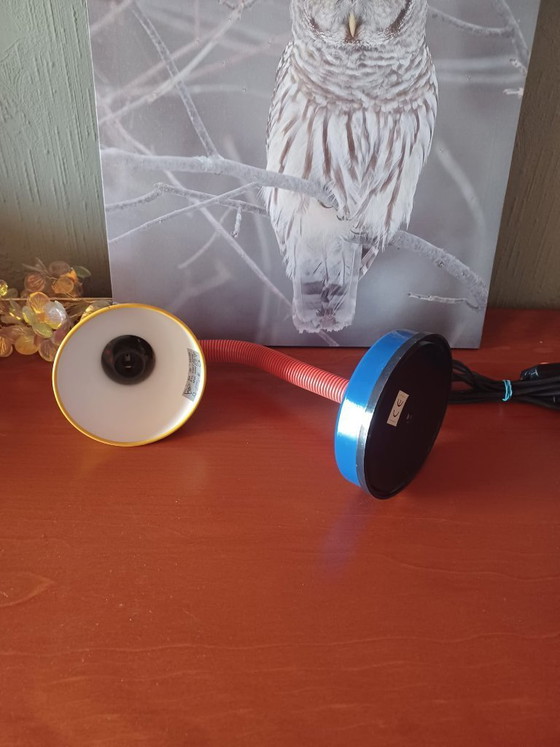 Vintage 1980s Memphis Style Desk Lamp – Metal, Plastic (photo 3 of 9)