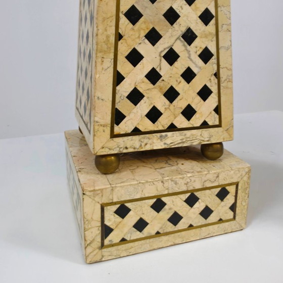 Maitland Smith Obelisks Marble With Brass Mid Century 70s – Decorative Objects (photo 7 of 7)
