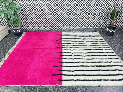 Wunderschöner rosa Wollteppich, 200 cm x 300 cm