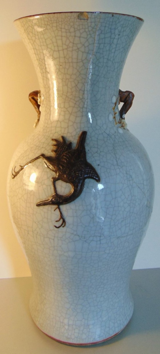 Image 1 of Große Vase aus Craquelé-Ware aus Nanking, 19.