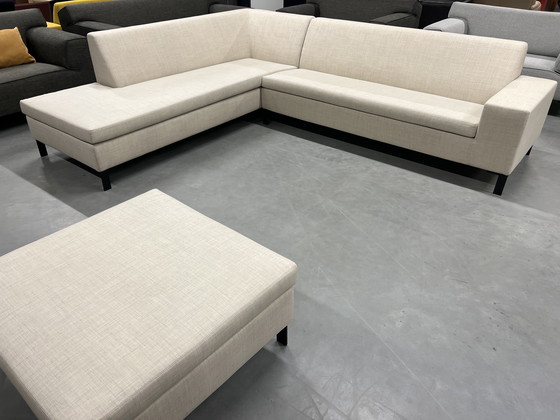 Image 1 of Gelderland 6511 Corner Sofa with Hocker Clara fabric 240x280