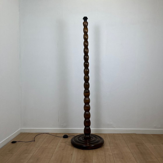 Image 1 of Base de lámpara de pie de madera torneada, 1980