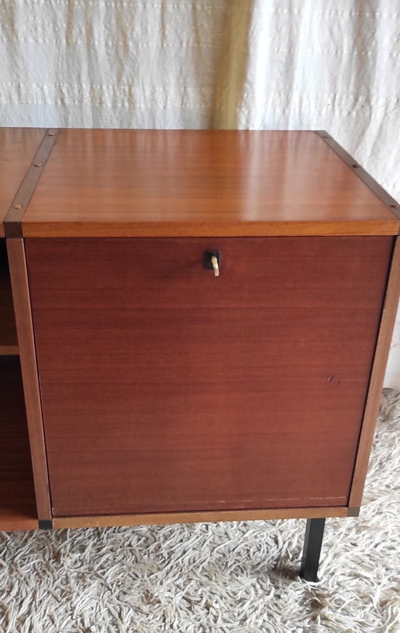 Image 1 of Enfilade moderniste en teck par ARP pour Minvielle - années 50/60