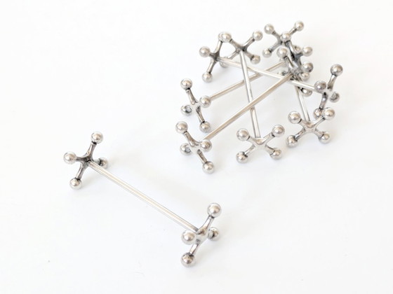 Image 1 of Set of 6 Vintage WMF Silver-Plated Jack Knife Rests, 1970s German Flatware