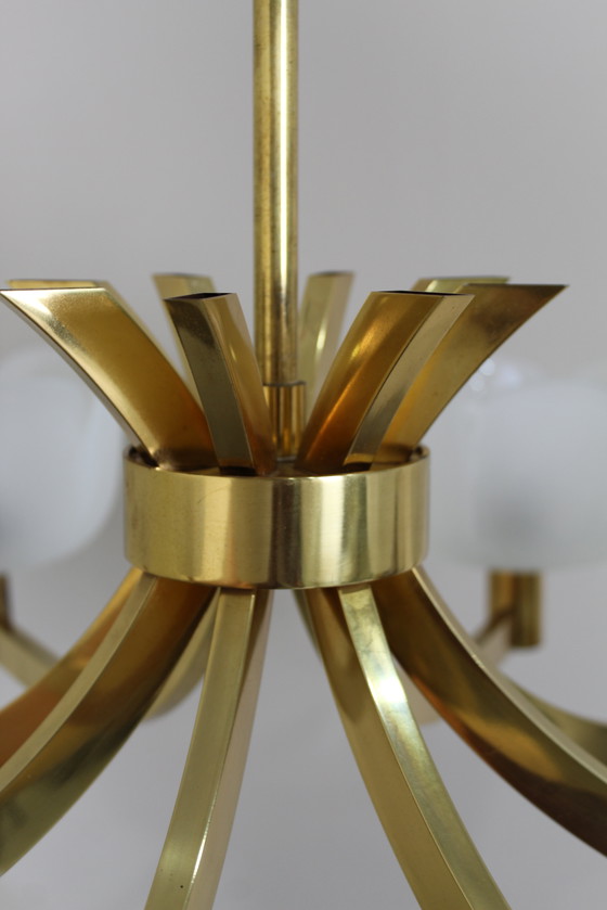 Image 1 of Vintage Pendant Lamp, Chandelier - Brass 1970s