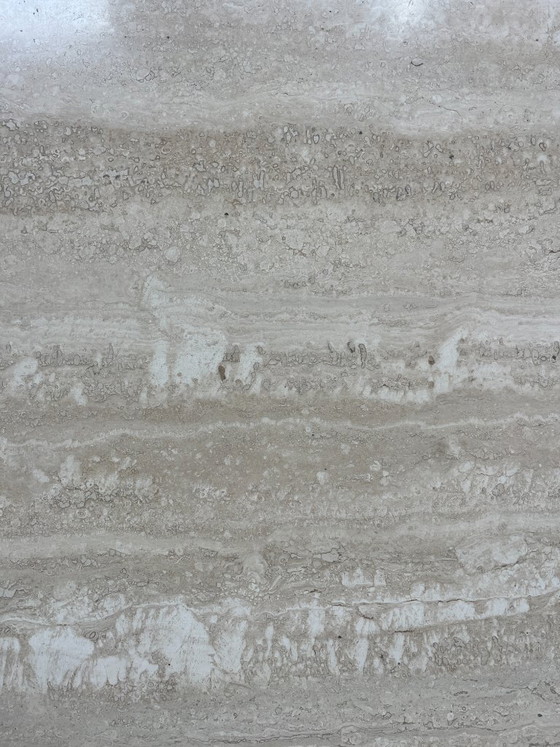 Image 1 of Travertin eetkamertafel rond Ø139cm