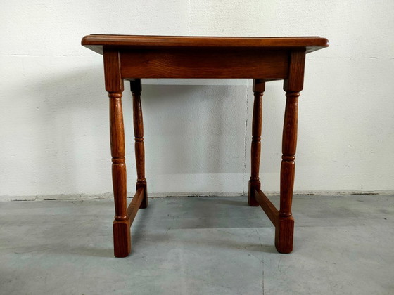 Image 1 of Set di 2 tavolini laterali in rovere, tavolino per piante, tavolino da caffè