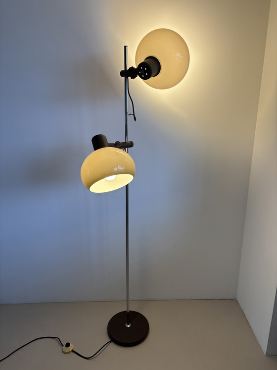 Lampada da terra Vintage Space Age Mushroom Herda – Lampade da terra, Metal, Chrome (photo 12 of 12)