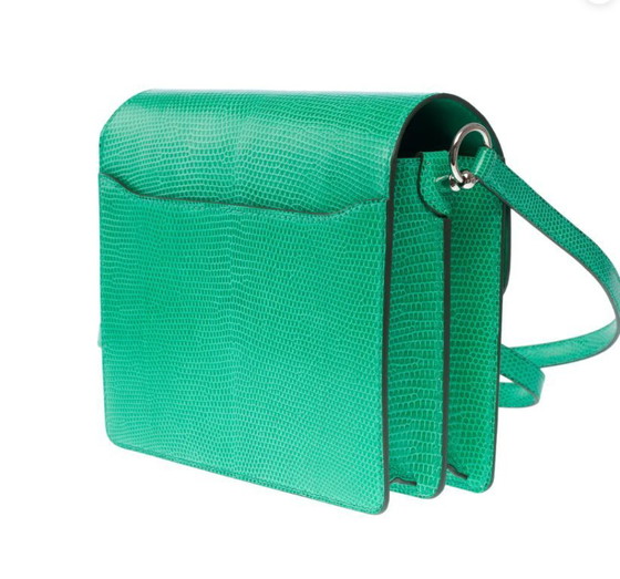 Image 1 of Borsa Hermes Roulis in Cuirs Exotiques Vert - 101528