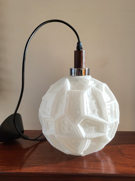 Image 1 of Peill & Putzler Opaline Glass Pendant Lamp, Supposedly