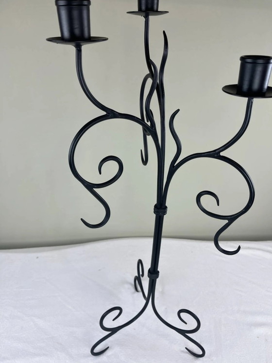 Candelabro grande de hierro – Portavelas, Iron, Rustic (photo 4 of 15)