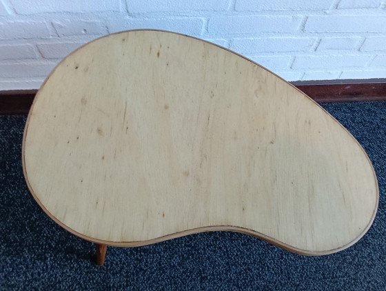 Wooden kidney-shaped side table from the 50s/60s (photo 10 of 15)