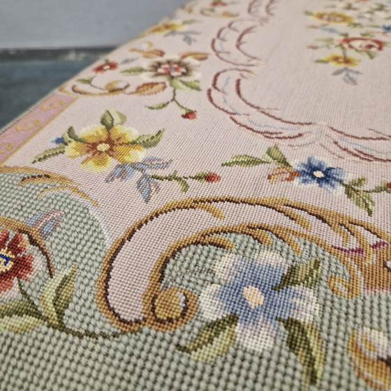 Image 1 of Louis XV boudoir bench Antique needlepoint