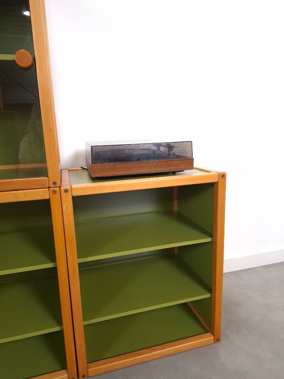 Design Flötotto Profilsystem Mobile modulare – 6 parti – Faggio verde, mobile LP, mobile 3 – Credenze alte (photo 15 of 24)