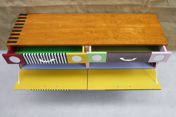 Small Low Colorful Sideboard – Chest of drawers, Wood (photo 8 of 11)
