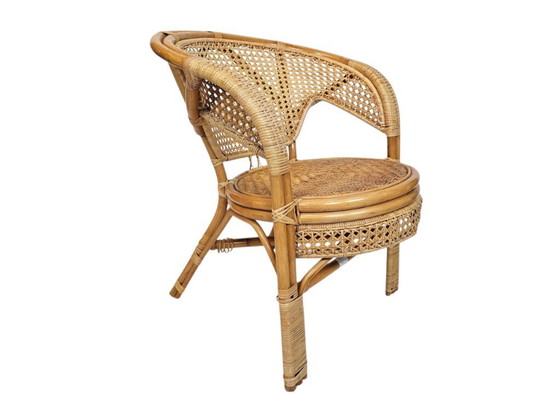 Image 1 of Vintage webbing gevlochten stoel