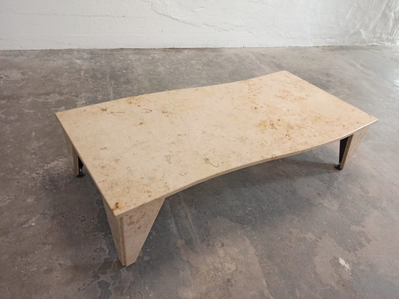 Image 1 of Vintage tessellated stone coffee table 