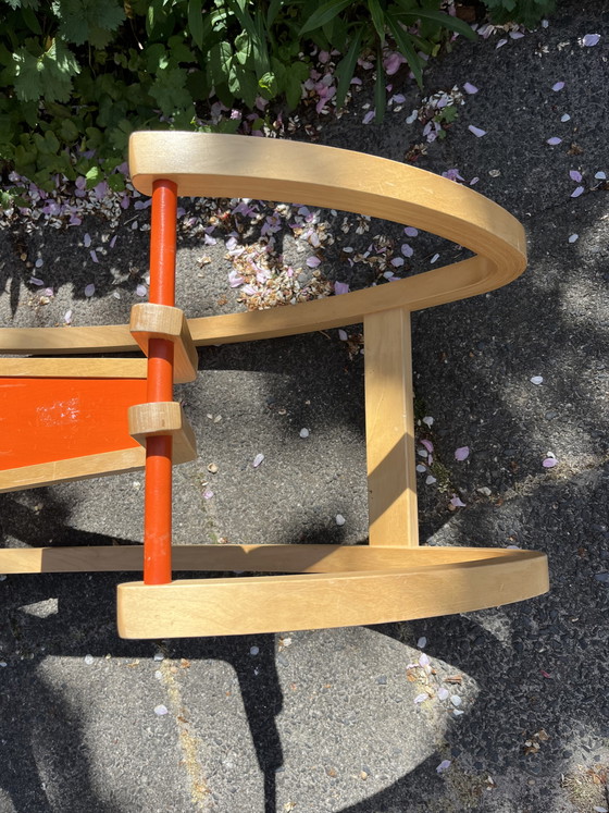 Image 1 of Cheval à bascule pour enfants style années 50 - Modèle en bois