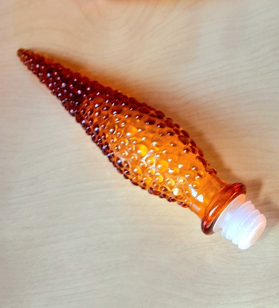 Image 1 of Italiaanse karaf van amberkleurig glas, Empoli, 1970