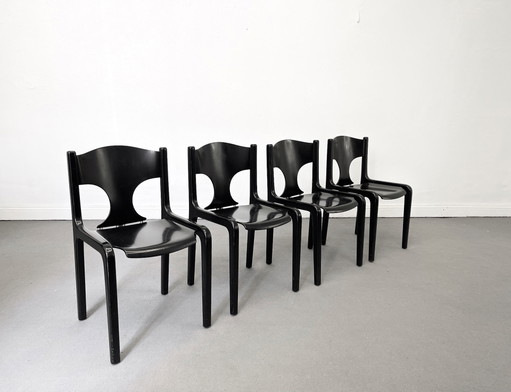 4x Augusto Savino per Pozzi Heart Chairs