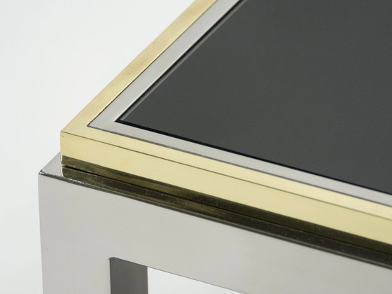 Image 1 of Grande Table Basse Chrome Laiton Flaminia par Willy Rizzo 1970