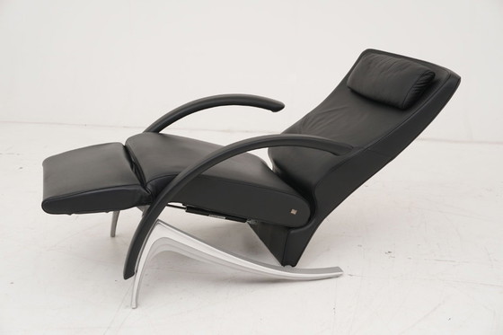 Image 1 of Fauteuil inclinable Rolf Benz 3100 avec fonction Relax, cuir, noir