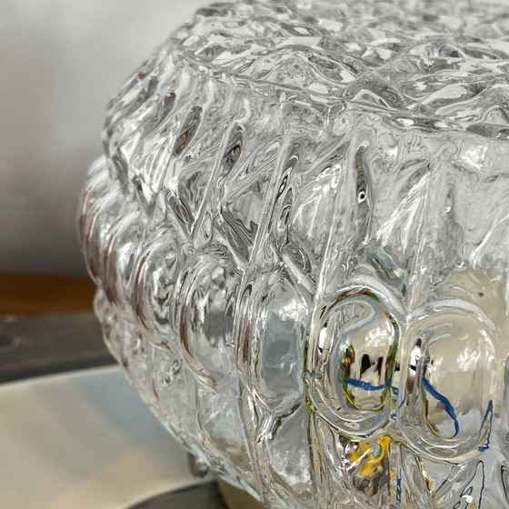 Lampada da parete/soffitto rotonda in vetro con piccoli fiori, stile vintage anni '70-'80. – Plafoniere, Glass (photo 5 of 9)