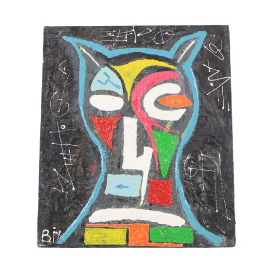 Pittura Astratta Gufo su Tela Arte Contemporanea 55cm – Dipinti e disegni, Canvas (photo 13 of 15)