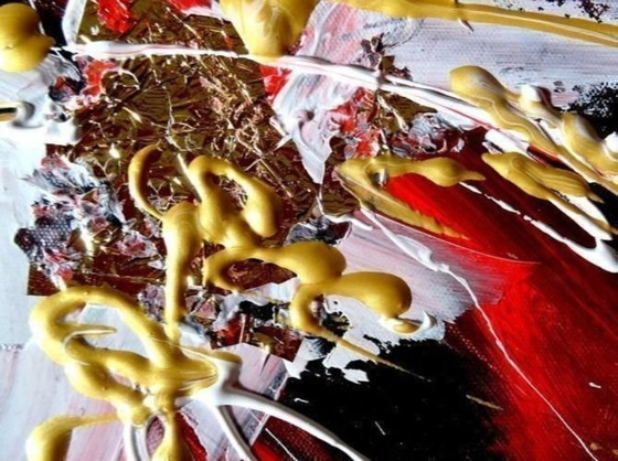 Image 1 of Jan MARTI - Red and Black - Framed artist's painting